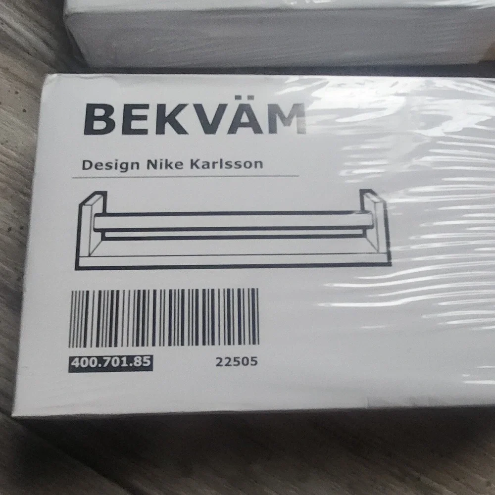 Lot of 4 IKEA BEKVAM Birch Wood Spice Racks Floating Nursery Book Shelf Storage